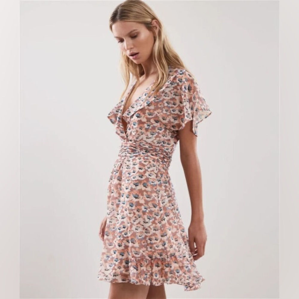 Reiss Flutter Sleeve Floral Spring or Easter Dress
